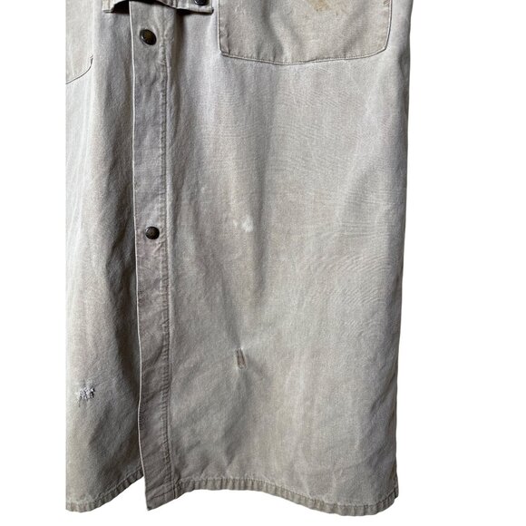 The Australian Outback Collection Duster Long Coat Khaki Washed Snap Size Medium - Picture 5 of 16